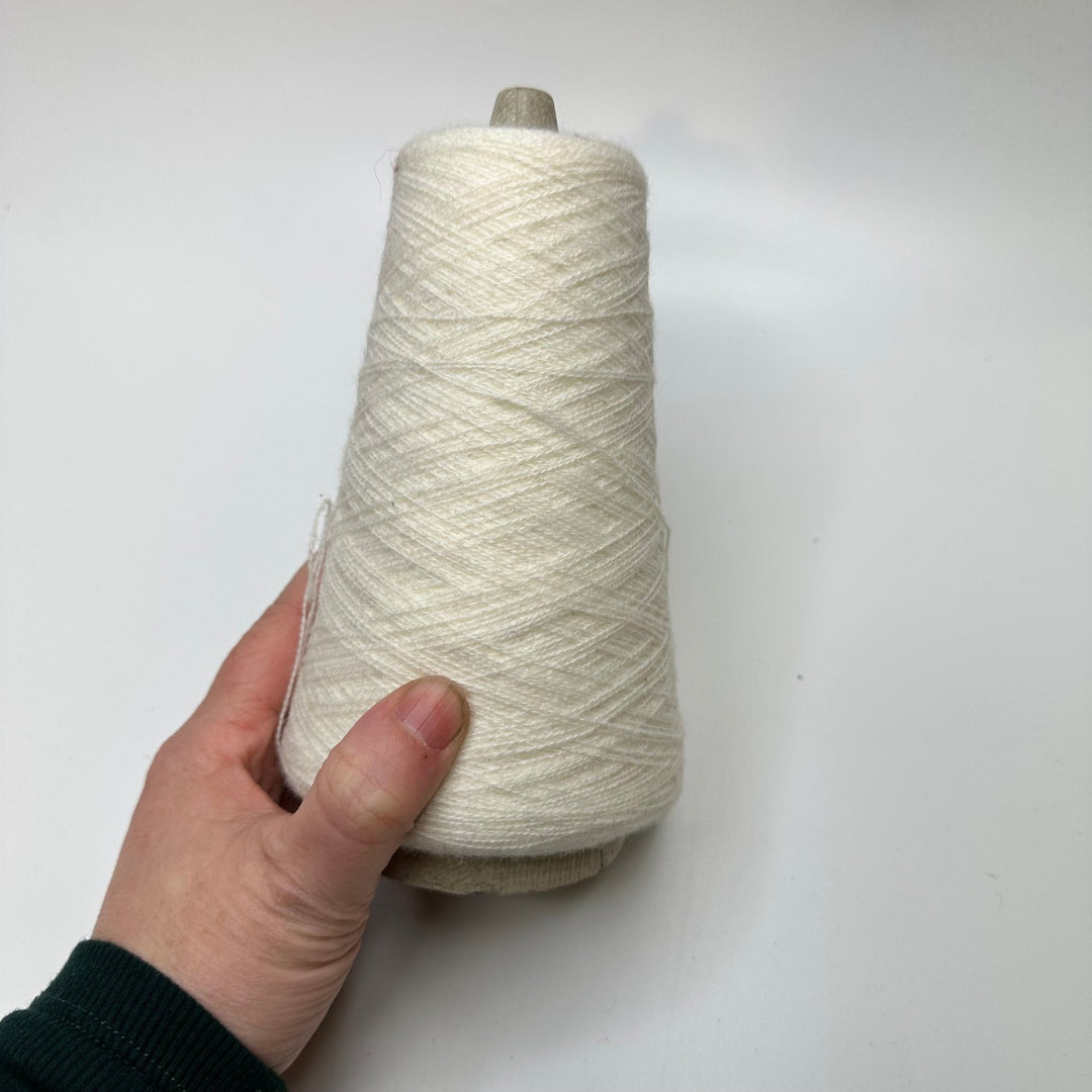 Wool Cone Yarn - White - Individual - True Deadstock supplies Fabric by private - Sustainable Textile | FABCYCLE