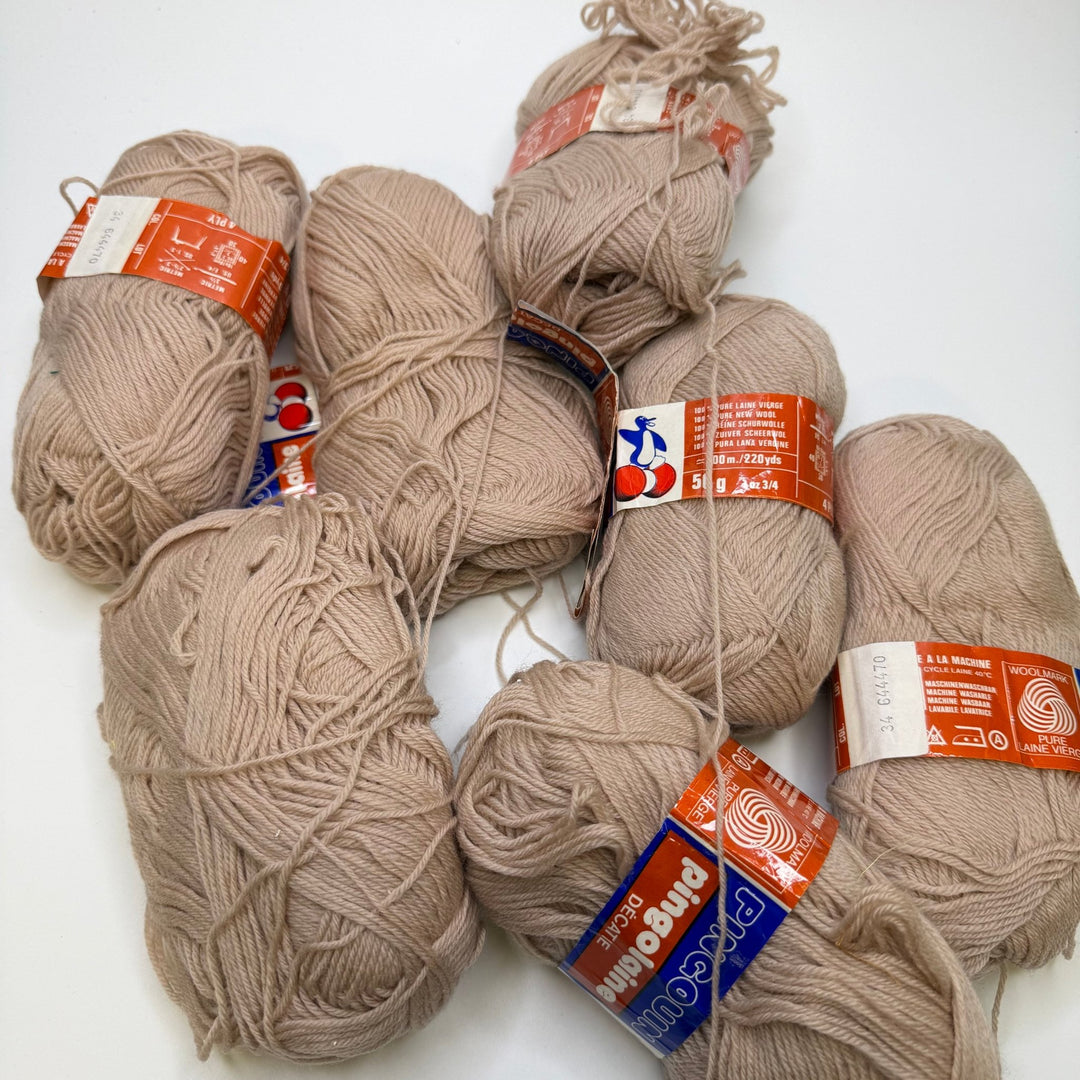 Wool Yarn - Beige - 7 Pack - True Deadstock supplies Fabric by private - Sustainable Textile | FABCYCLE