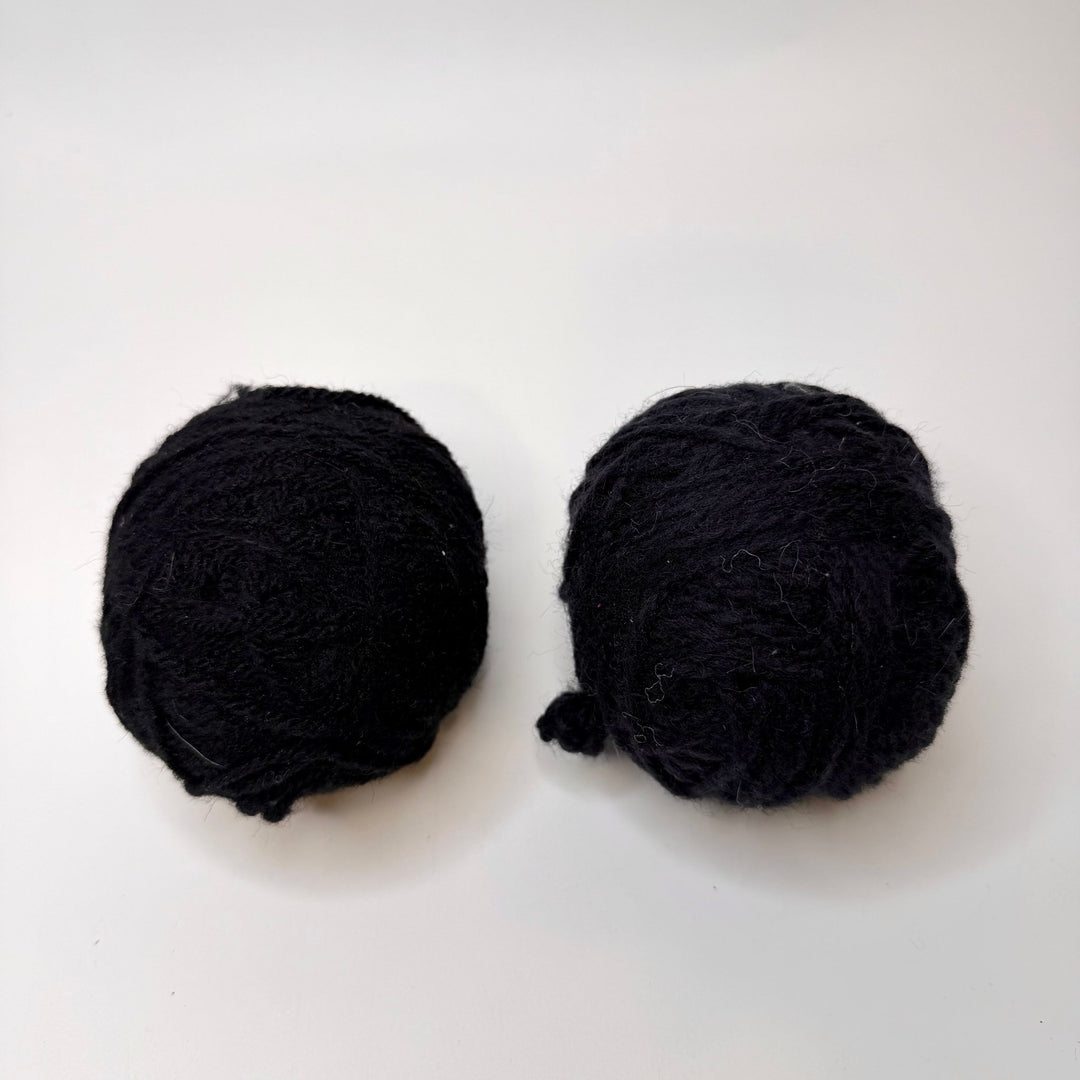 Wool Yarn - Black - 2 Pack - True Deadstock supplies Fabric by private - Sustainable Textile | FABCYCLE