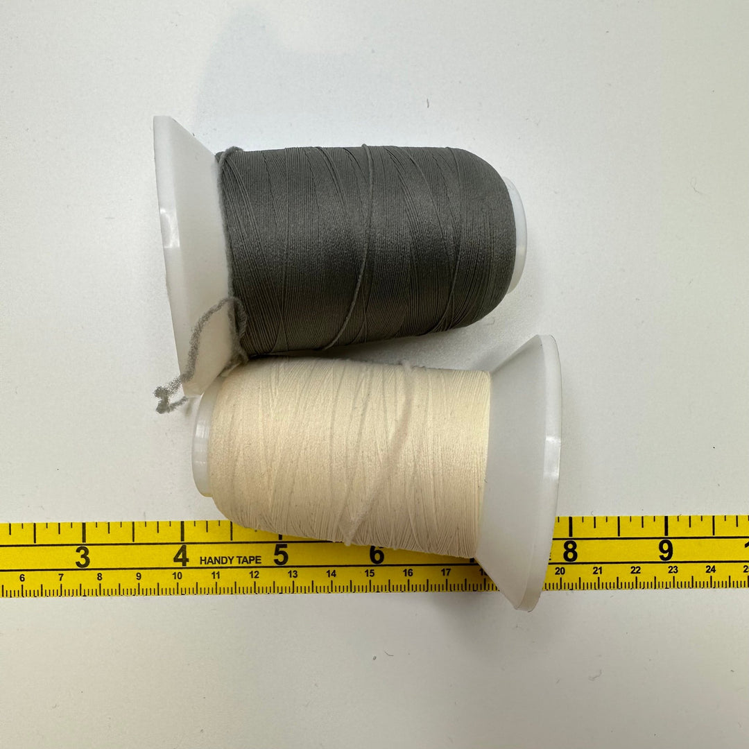 Wooly Nylon Thread - Cream/Grey - 2 Pack - True Deadstock supplies Fabric by private - Sustainable Textile | FABCYCLE
