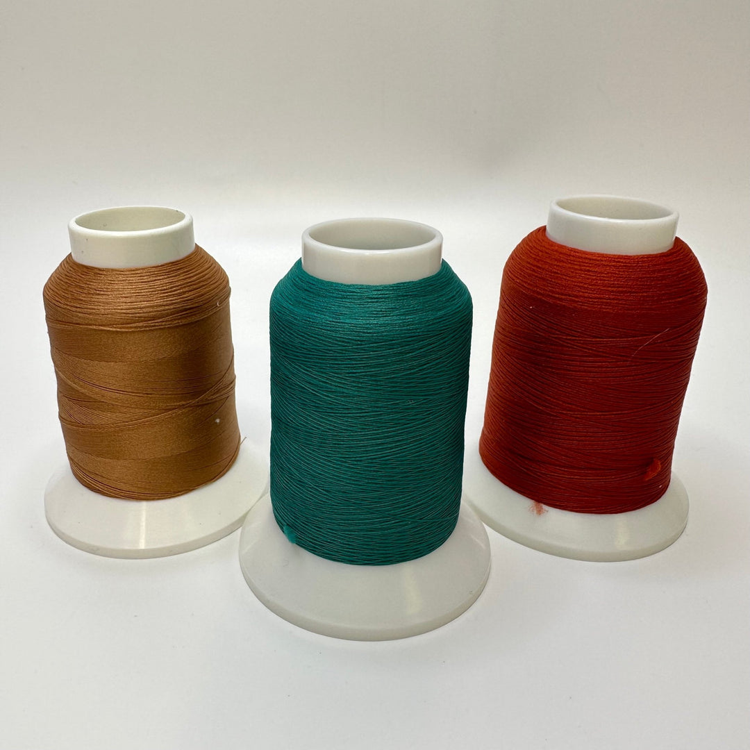 Wooly Nylon Thread - Dark Green Beige Rust - 3 Pack - True Deadstock supplies Fabric by private - Sustainable Textile | FABCYCLE