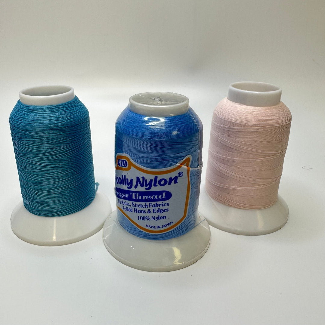 Wooly Nylon Thread - Light Pink Blue Aqua - 3 Pack - True Deadstock supplies Fabric by private - Sustainable Textile | FABCYCLE
