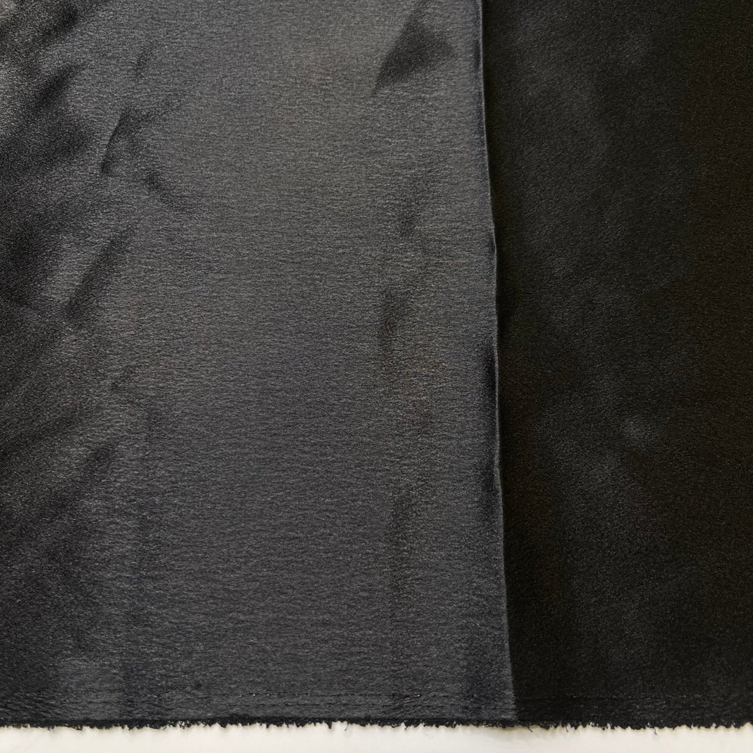 Work Event - Satin Poly Woven - Black - 2M Bundle - True Deadstock fabric Fabric by private - Sustainable Textile | FABCYCLE