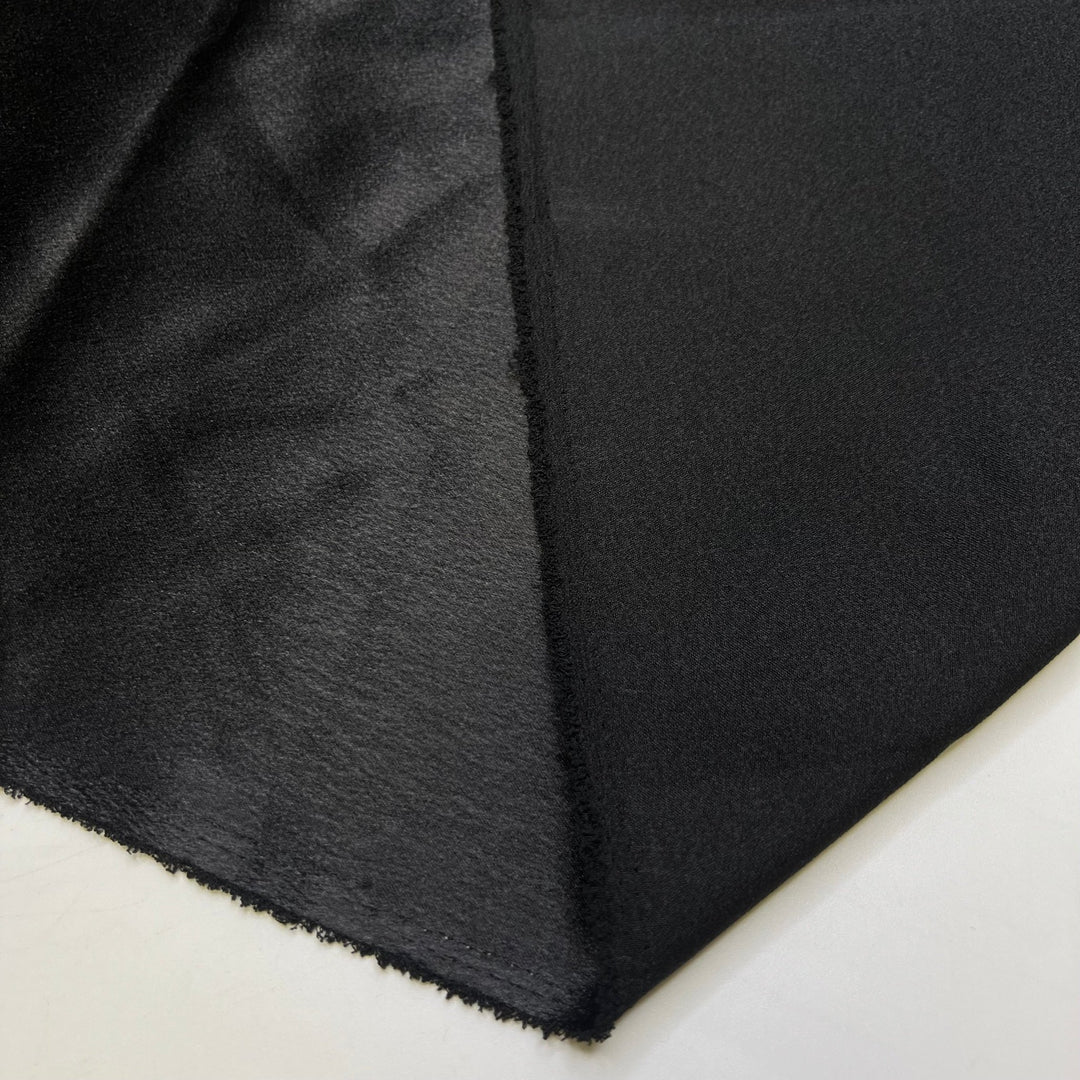 Work Event - Satin Poly Woven - Black - 2M Bundle - True Deadstock fabric Fabric by private - Sustainable Textile | FABCYCLE