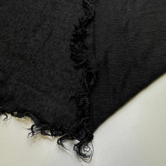 Worth My Wiles - Rib Knit Bamboo Blend Knit - Black - 1.9M Bundle - True Deadstock fabric Fabric by private - Sustainable Textile | FABCYCLE