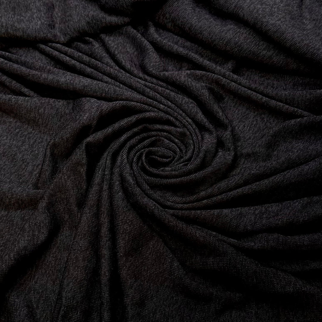 Worth My Wiles - Rib Knit Bamboo Blend Knit - Black - 1.9M Bundle - True Deadstock fabric Fabric by private - Sustainable Textile | FABCYCLE