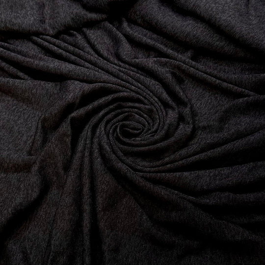 Worth My Wiles - Rib Knit Bamboo Blend Knit - Black - 1.9M Bundle - True Deadstock fabric Fabric by private - Sustainable Textile | FABCYCLE
