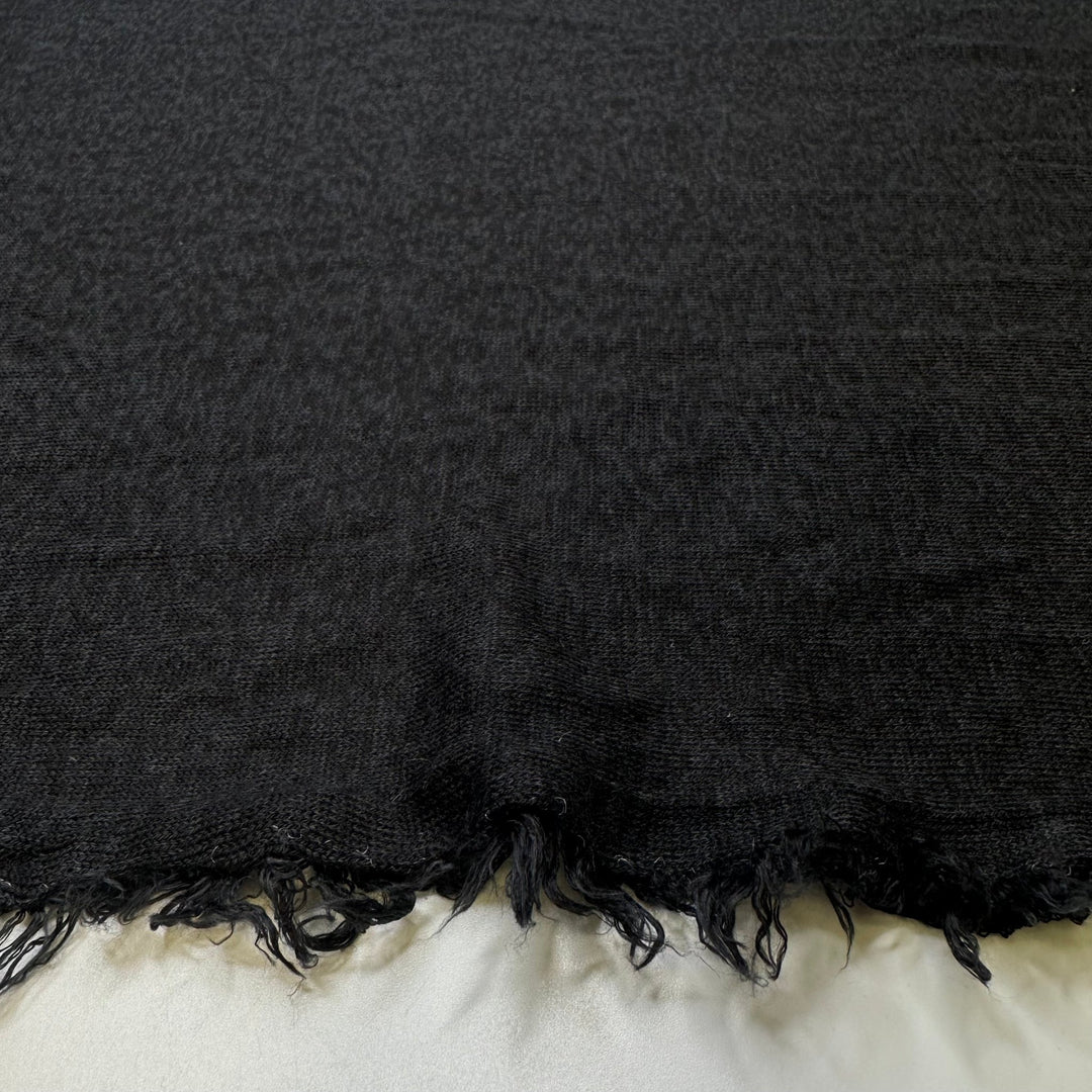 Worth My Wiles - Rib Knit Bamboo Blend Knit - Black - 1.9M Bundle - True Deadstock fabric Fabric by private - Sustainable Textile | FABCYCLE