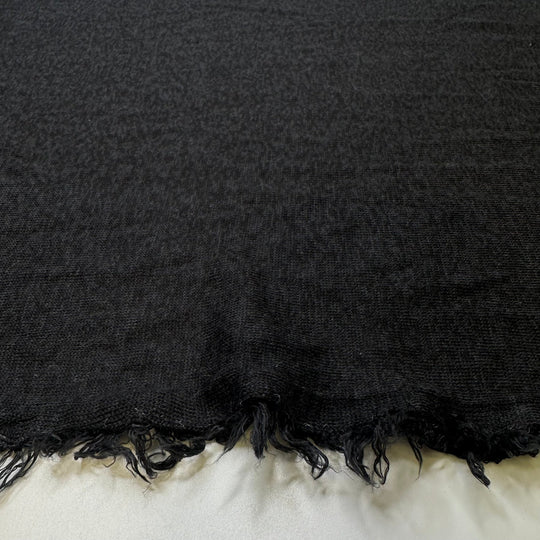 Worth My Wiles - Rib Knit Bamboo Blend Knit - Black - 1.9M Bundle - True Deadstock fabric Fabric by private - Sustainable Textile | FABCYCLE
