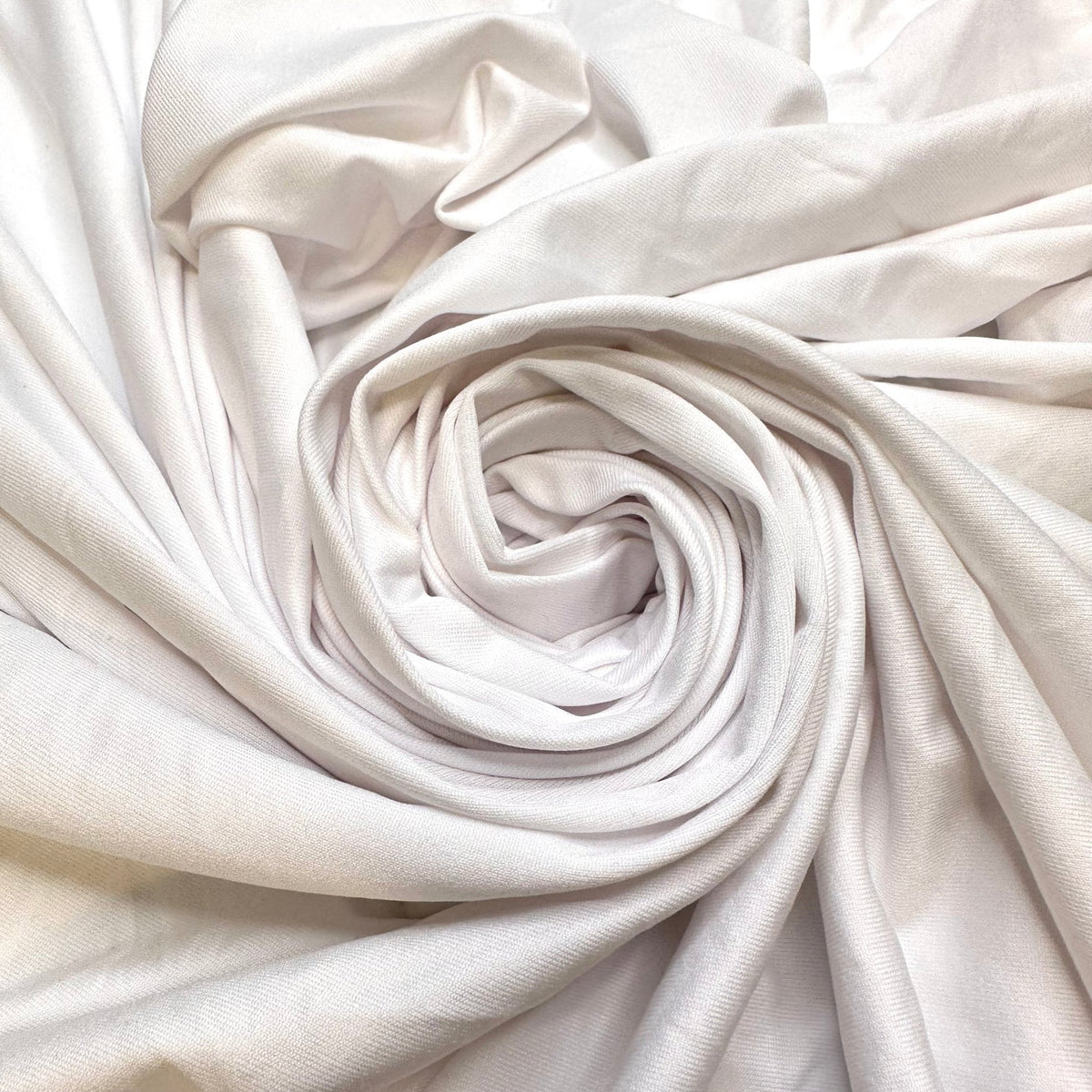 Writing An Essay - Polyester Blend Knit - White - 2.15M Bundle - True Deadstock fabric Fabric by private - Sustainable Textile | FABCYCLE