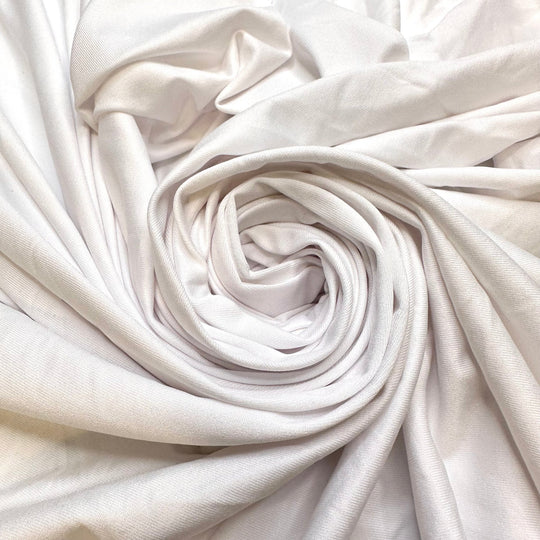 Writing An Essay - Polyester Blend Knit - White - 2.15M Bundle - True Deadstock fabric Fabric by private - Sustainable Textile | FABCYCLE