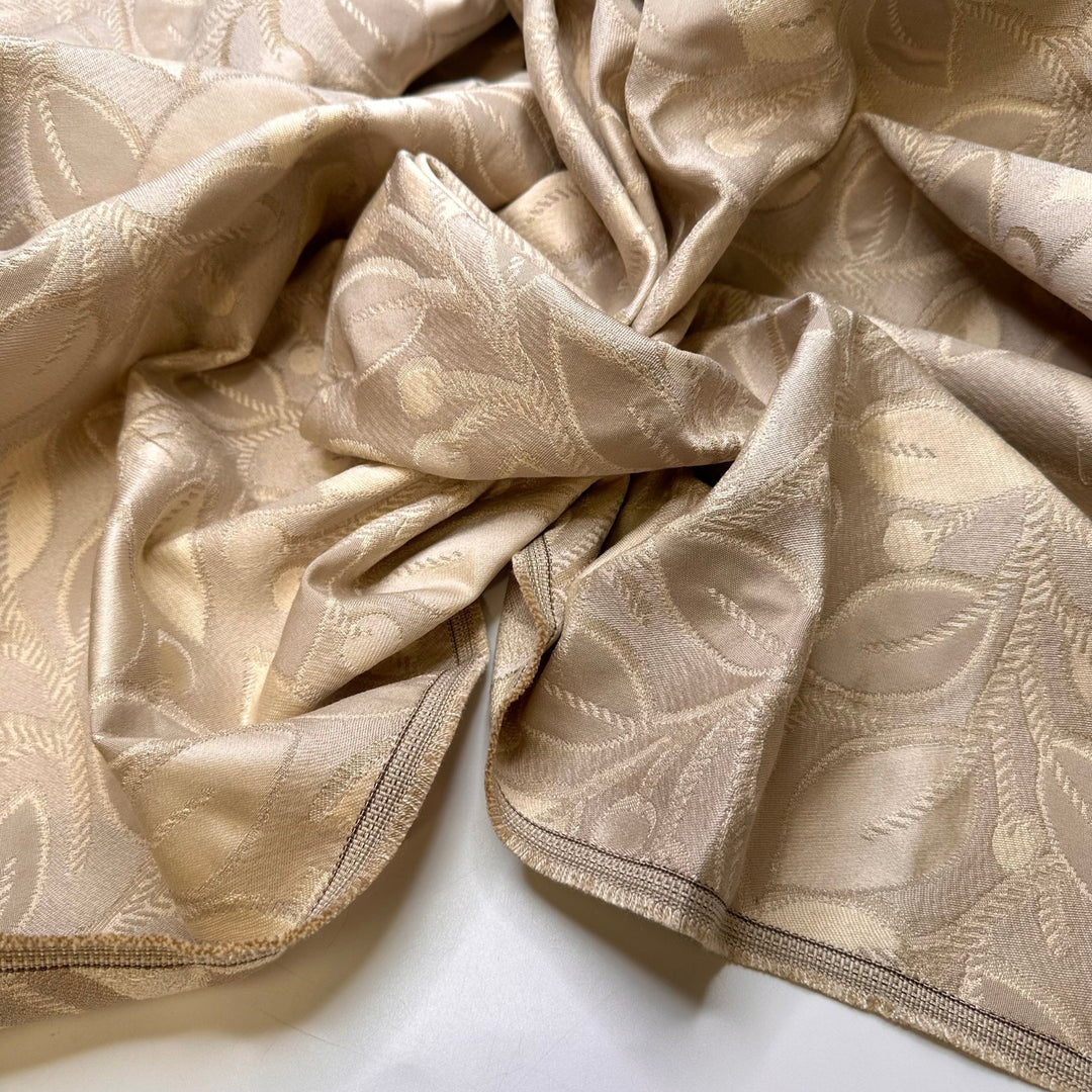 Writing Greeting Cards - Cotton Blend Woven - Light Beige/Cream Floral - 2.3M Bundle - True Deadstock fabric Fabric by private - Sustainable Textile | FABCYCLE