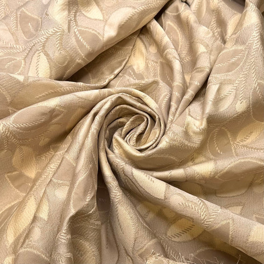 Writing Greeting Cards - Cotton Blend Woven - Light Beige/Cream Floral - 2.3M Bundle - True Deadstock fabric Fabric by private - Sustainable Textile | FABCYCLE