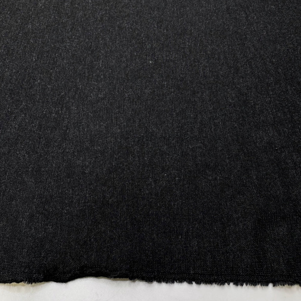 Wrong Needle Size - Double Cloth Knit Natural Blend - Dark Grey/Black - 1M Bundle - True Deadstock fabric Fabric by private - Sustainable Textile | FABCYCLE