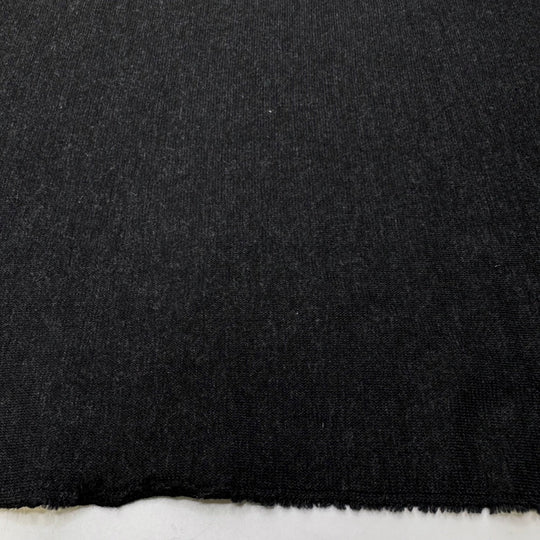 Wrong Needle Size - Double Cloth Knit Natural Blend - Dark Grey/Black - 1M Bundle - True Deadstock fabric Fabric by private - Sustainable Textile | FABCYCLE