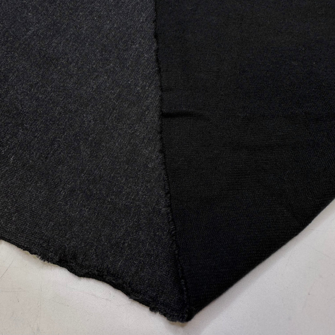 Wrong Needle Size - Double Cloth Knit Natural Blend - Dark Grey/Black - 1M Bundle - True Deadstock fabric Fabric by private - Sustainable Textile | FABCYCLE