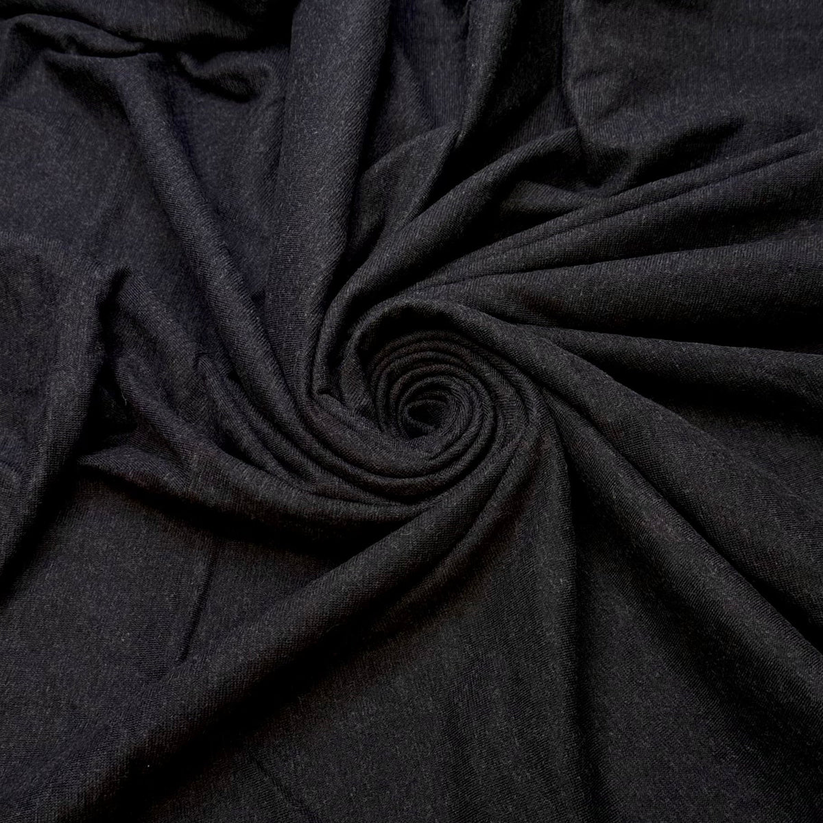 Wrong Needle Size - Double Cloth Knit Natural Blend - Dark Grey/Black - 1M Bundle - True Deadstock fabric Fabric by private - Sustainable Textile | FABCYCLE