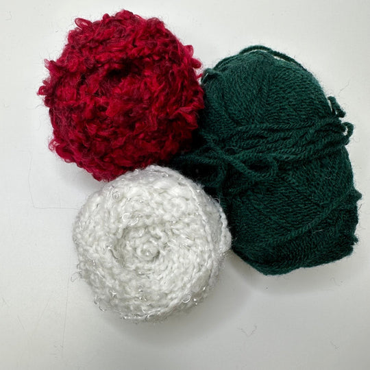 Xmas Pack Yarn - Red White Green - 3 Pack - True Deadstock supplies Fabric by private - Sustainable Textile | FABCYCLE