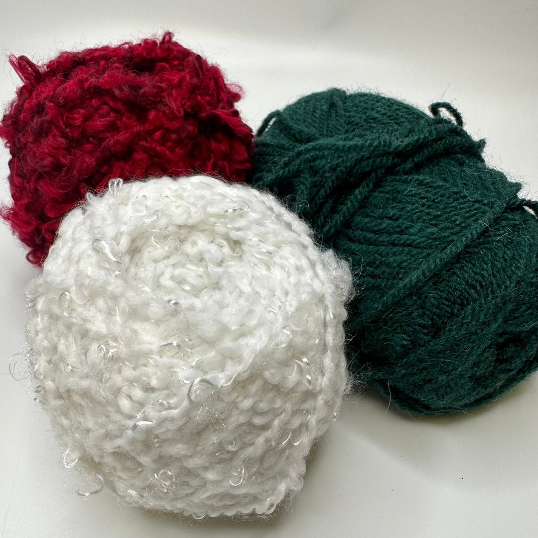 Xmas Pack Yarn - Red White Green - 3 Pack - True Deadstock supplies Fabric by private - Sustainable Textile | FABCYCLE