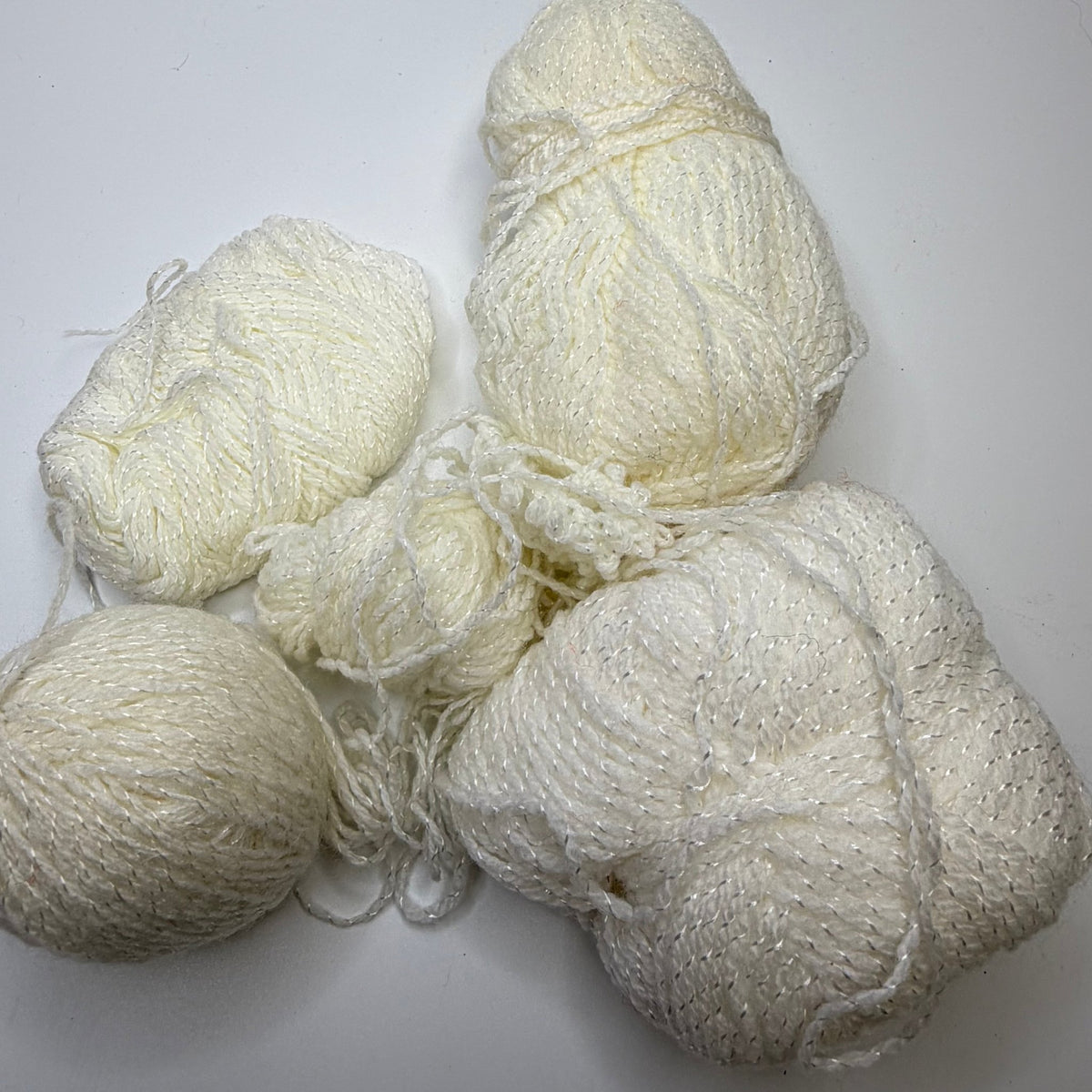 Yarn - White/Cream - 5 Pack - True Deadstock supplies Fabric by private - Sustainable Textile | FABCYCLE