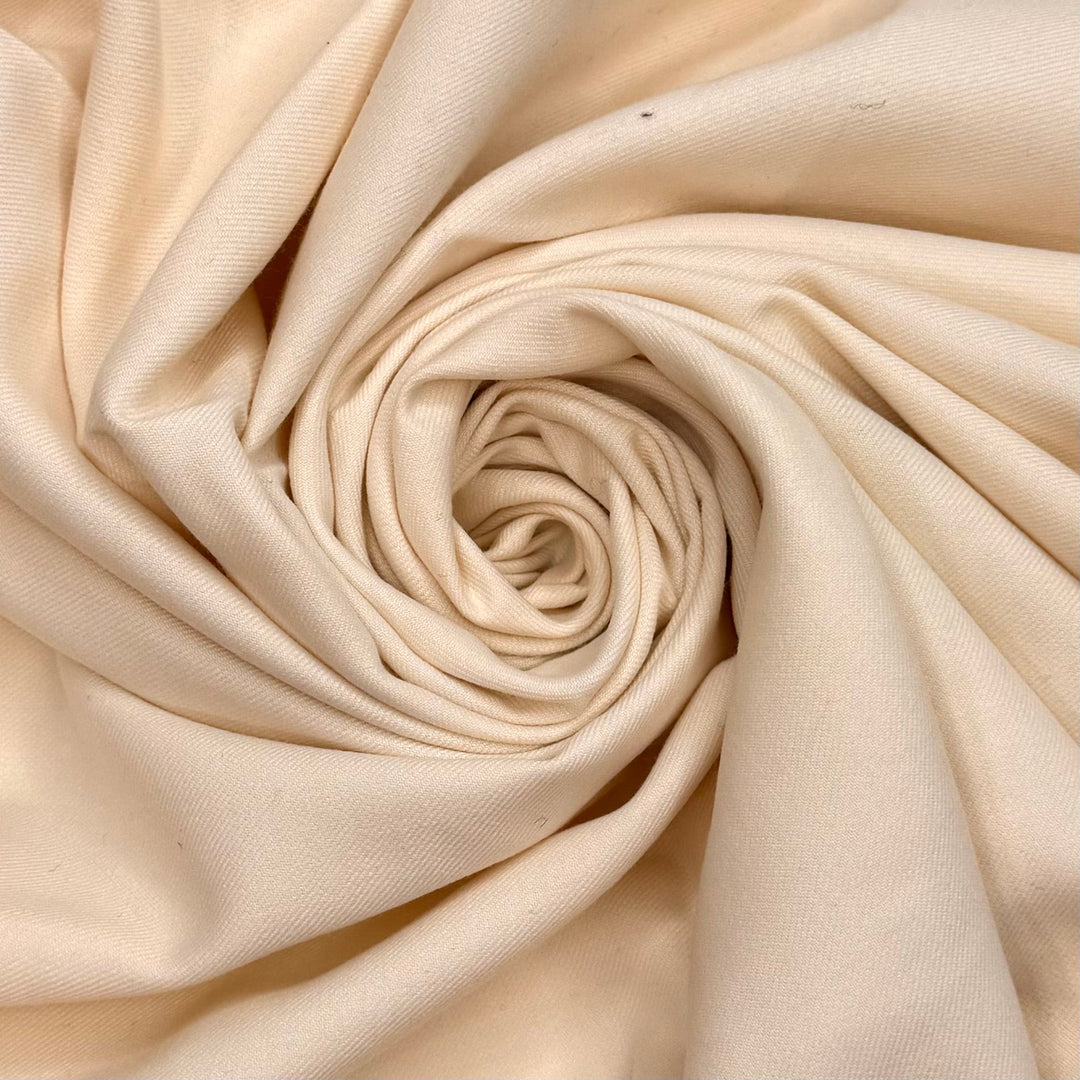 You Butter Believe It - Twill Weave Wool Woven - Cream - 1.3M Bundle - True Deadstock fabric Fabric by private - Sustainable Textile | FABCYCLE