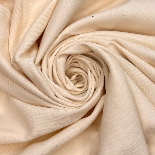 You Butter Believe It - Twill Weave Wool Woven - Cream - 1.3M Bundle - True Deadstock fabric Fabric by private - Sustainable Textile | FABCYCLE