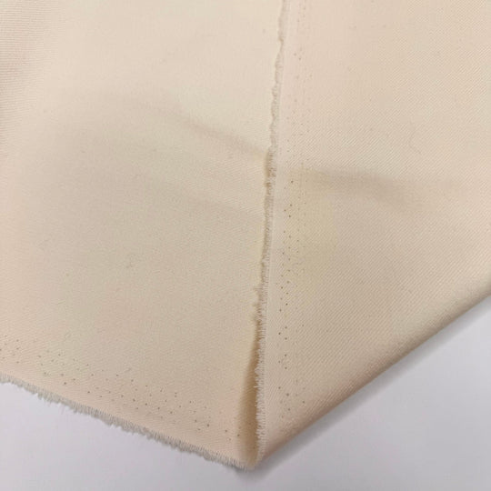 You Butter Believe It - Twill Weave Wool Woven - Cream - 1.3M Bundle - True Deadstock fabric Fabric by private - Sustainable Textile | FABCYCLE