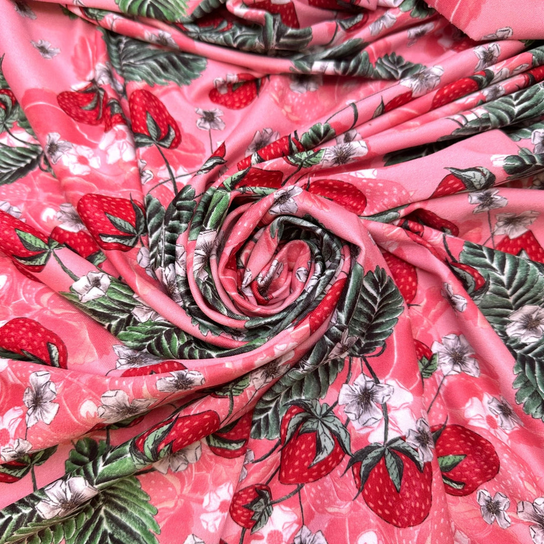 You Can Always Talk To Me - Jersey Poly/Spandex Knit - Pink Multi Floral - 1.1M Bundle - True Deadstock fabric Fabric by private - Sustainable Textile | FABCYCLE