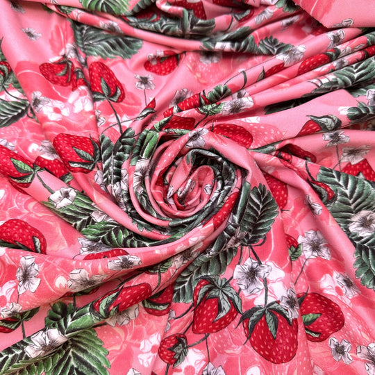 You Can Always Talk To Me - Jersey Poly/Spandex Knit - Pink Multi Floral - 1.1M Bundle - True Deadstock fabric Fabric by private - Sustainable Textile | FABCYCLE