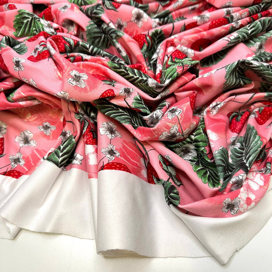 You Can Always Talk To Me - Jersey Poly/Spandex Knit - Pink Multi Floral - 1.1M Bundle - True Deadstock fabric Fabric by private - Sustainable Textile | FABCYCLE