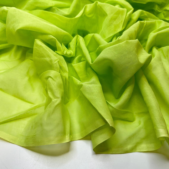You Put The Lime In The Coconut - Gauze Cotton Woven - Neon Bright Green - 2.7M Bundle - True Deadstock fabric Fabric by private - Sustainable Textile | FABCYCLE