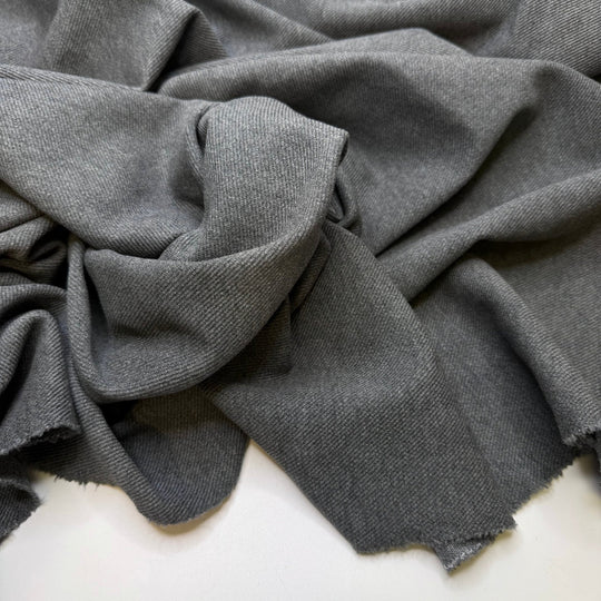 Zelten - Natural Blend Knit - Dark Grey - 2.2M Bundle - True Deadstock fabric Fabric by private - Sustainable Textile | FABCYCLE