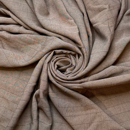 Zen Garden - Poly/Cotton Woven - Light Beige Pinstripe - 2.65M Bundle - True Deadstock fabric Fabric by private - Sustainable Textile | FABCYCLE