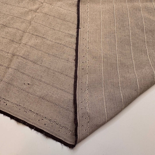 Zen Garden - Poly/Cotton Woven - Light Beige Pinstripe - 2.65M Bundle - True Deadstock fabric Fabric by private - Sustainable Textile | FABCYCLE