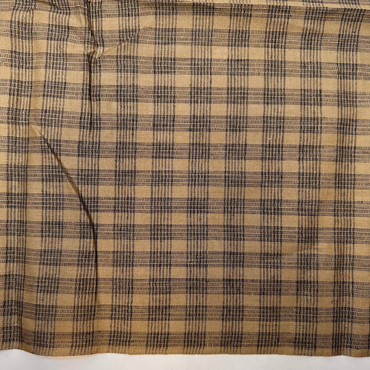 Zookeeper - Cotton Woven - Beige/Black Plaid - 1.6M Bundle - True Deadstock fabric Fabric by private - Sustainable Textile | FABCYCLE