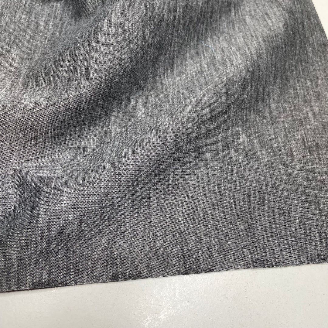 Gemini - Double Cloth Knit Poly  - Grey/Navy - 1/2 Meter (6690038612081)