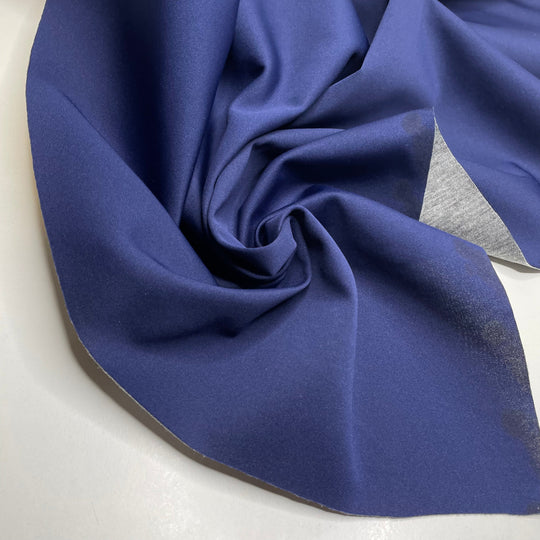 Gemini - Double Cloth Knit Poly  - Grey/Navy - 1/2 Meter (6690038612081)
