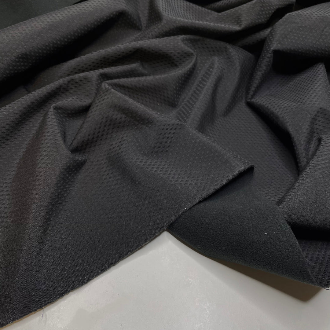 Goody Bandit - Soft Shell Fleece Double Cloth Knit Synthetic  - Black Diamonds - 1M Bundle (6703050555505)
