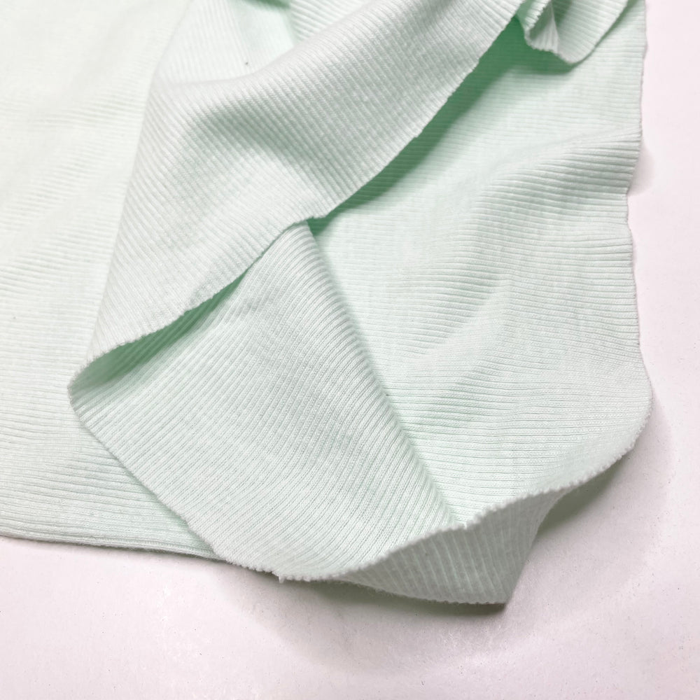 Moving Forward - Tubular Rib Knit Cotton Blend Knit - Light Green - 1.3M Bundle (6703069986929)