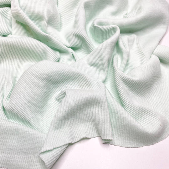 Moving Forward - Tubular Rib Knit Cotton Blend Knit - Light Green - 1.3M Bundle (6703069986929)
