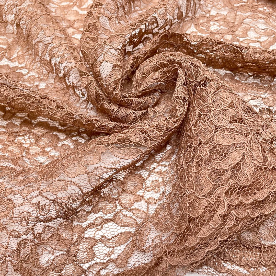 Fabulist - Lace Nylon Knit - Beige Floral - 1.2M Bundle (6703087091825)