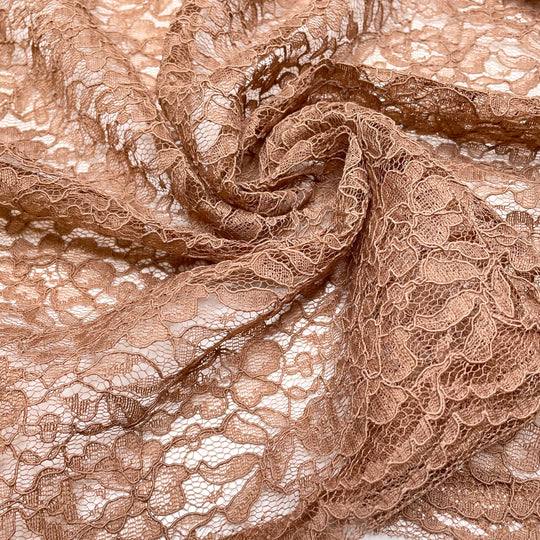 Fabulist - Lace Nylon Knit - Beige Floral - 1.2M Bundle (6703087091825)