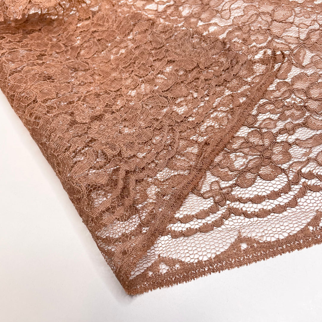 Fabulist - Lace Nylon Knit - Beige Floral - 1.2M Bundle (6703087091825)