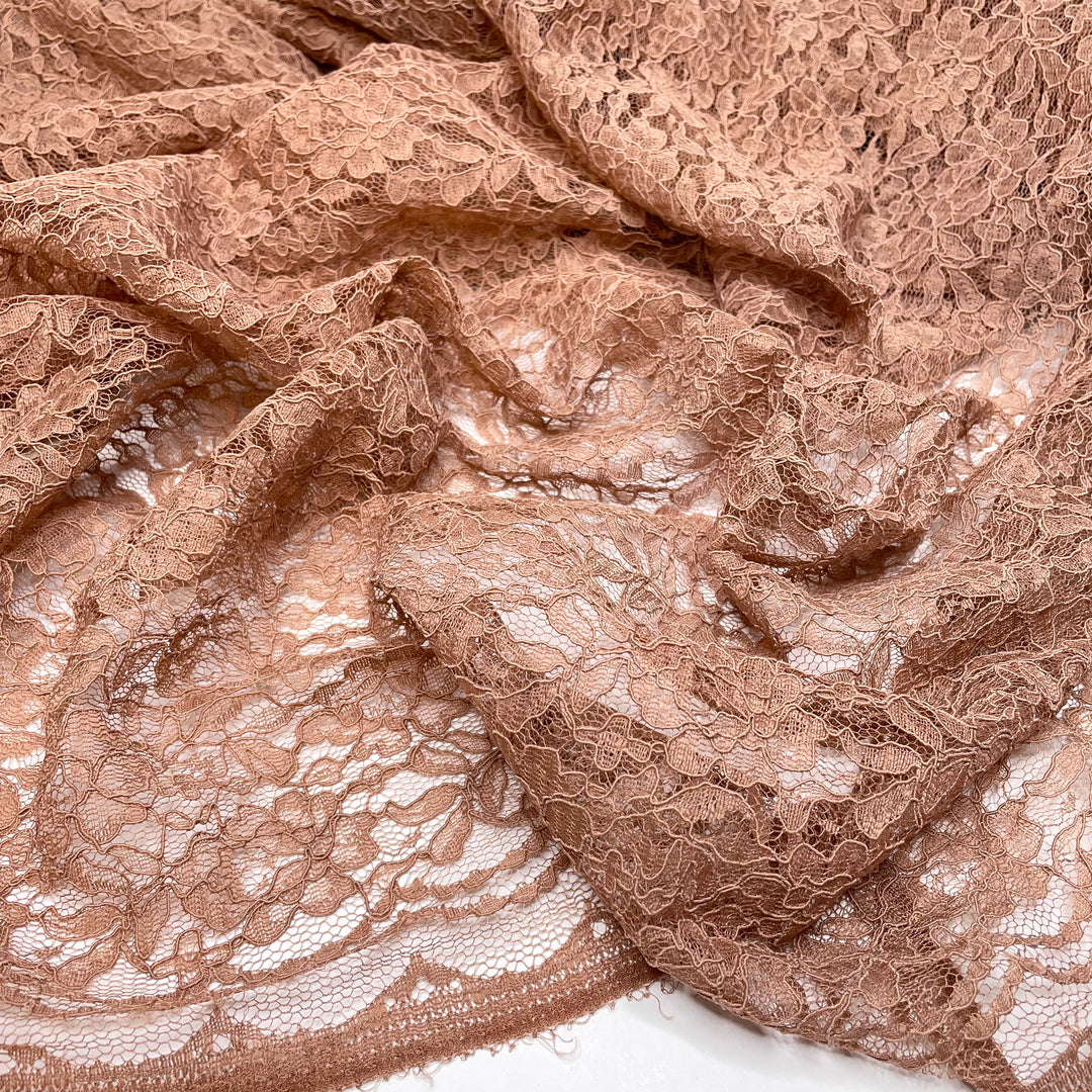 Fabulist - Lace Nylon Knit - Beige Floral - 1.2M Bundle (6703087091825)