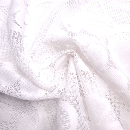 Bridal Brunch - Lace Poly Knit - White Floral - 1.6M Bundle (6706056396913)