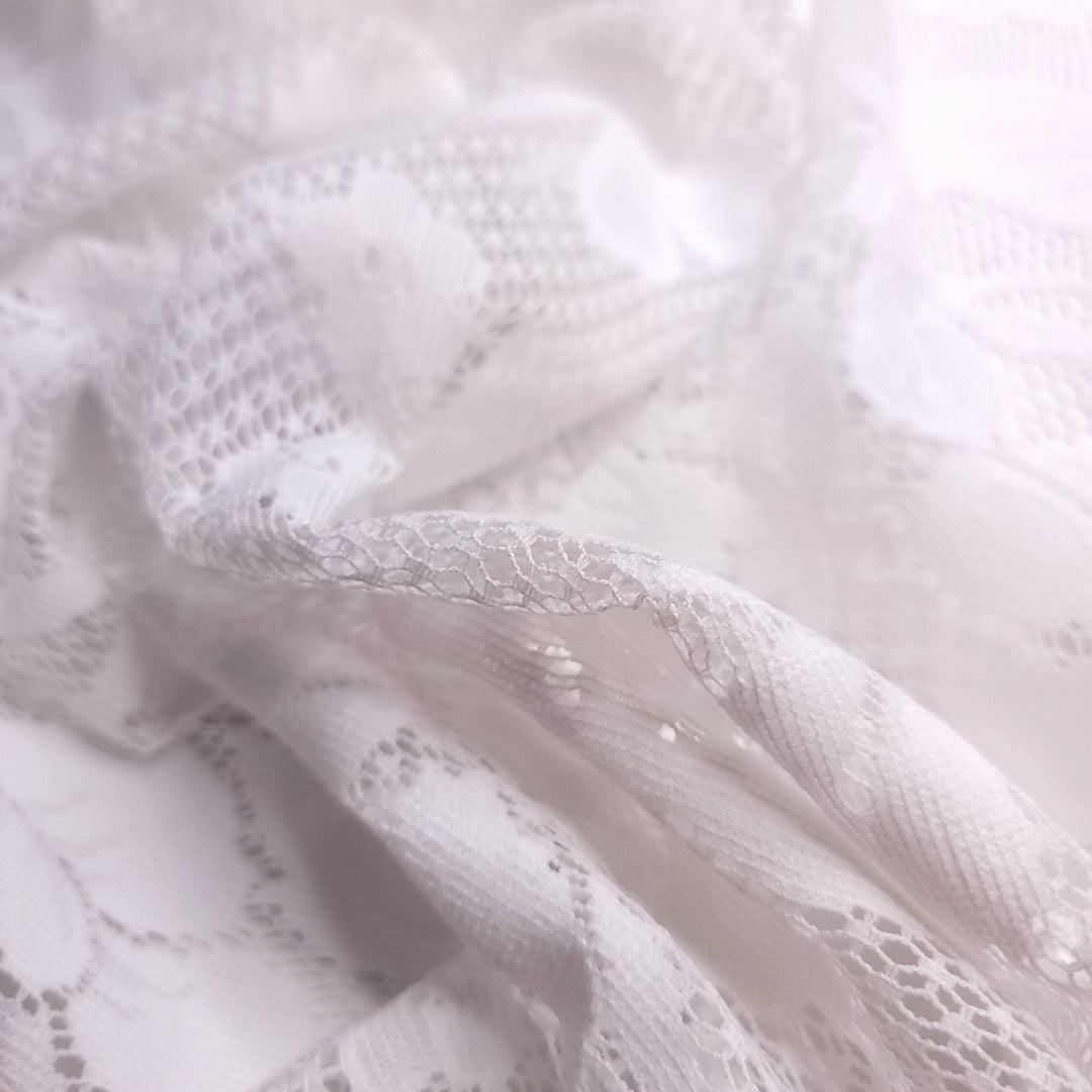 Bridal Brunch - Lace Poly Knit - White Floral - 1.6M Bundle (6706056396913)