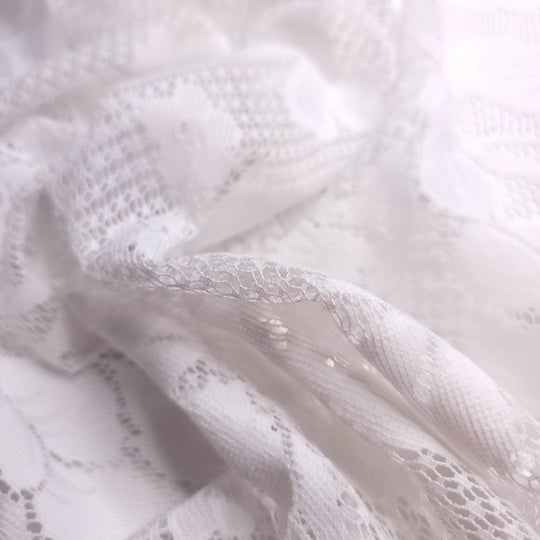 Bridal Brunch - Lace Poly Knit - White Floral - 1.6M Bundle (6706056396913)