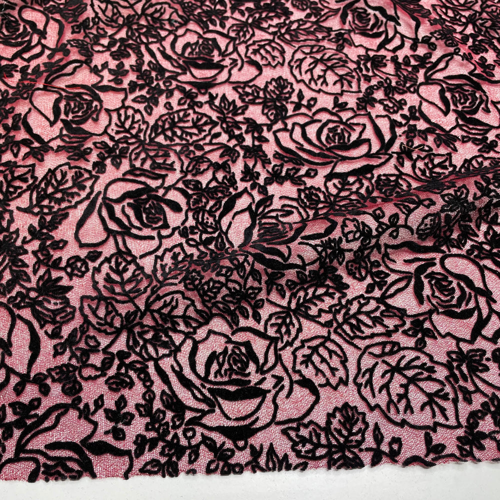 Beauty And The Beast - Synthetic Woven - Burgundy/Black Floral - 1.2M Bundle (6707691683953)