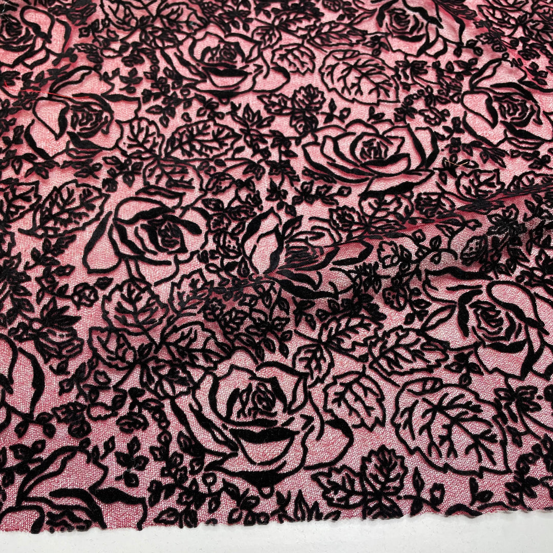 Beauty And The Beast - Synthetic Woven - Burgundy/Black Floral - 1.2M Bundle (6707691683953)