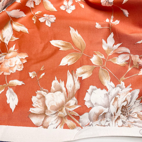 Dubrovnik Rooftops - Cotton Woven - Orange/White Floral - 2.2M Bundle (6710551281777)